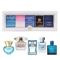Miniatures Collection zestaw Dylan Turquoise woda toaletowa 5ml + Bright Crystal woda toaletowa 5ml + Man Eau Fraiche woda toaletowa 5ml + Pour Homme woda perfumowana 5ml + Eros woda toaletowa 5ml