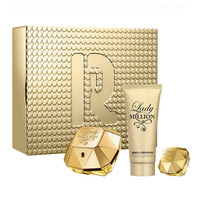 Zestaw Lady Million woda perfumowana spray 80ml + balsam do ciała100ml + miniatura woda perfumowana spray 5ml