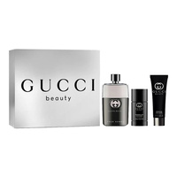Guilty Pour Homme woda toaletowa spray 90ml + dezodorant sztyft 75ml + żel pod prysznic  50ml
