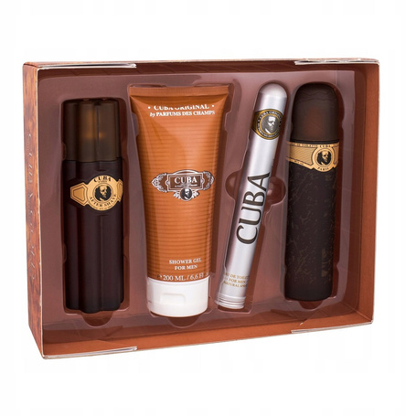 Cuba Gold zestaw woda toaletowa spray 100ml + woda toaletowa spray 35ml + żel pod prysznic 200ml + woda po goleniu 100ml