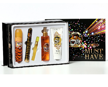 Cuba Tiger Must Have zestaw woda perfumowana spray 100ml + woda perfumowana spray 35ml + miniatura wody perfumowanej spray 15ml + mgiełka spray 200ml + balsam do ciała 200ml