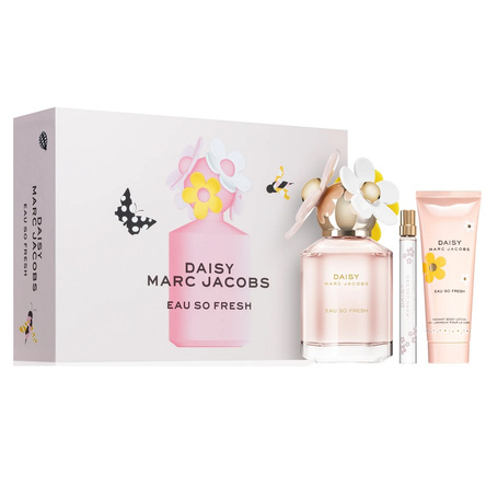 Daisy Eau So Fresh zestaw woda toaletowa spray 125ml + woda toaletowa 10ml + balsam do ciała 75ml