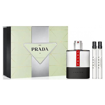 Set Prada Luna Rossa Carbon Edt 100ml + Edt 2x10ml